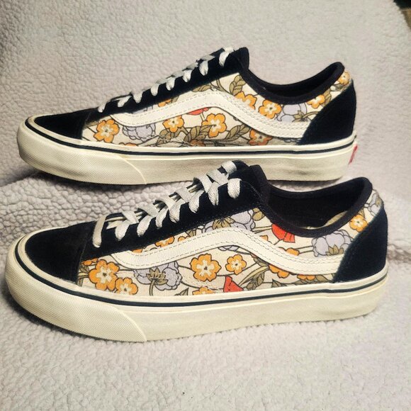 Vans Shoes - Vans Old Skool Style 36 Decon Vr3 'Black suede w/Floral Canvas - 8/M - 9.5W